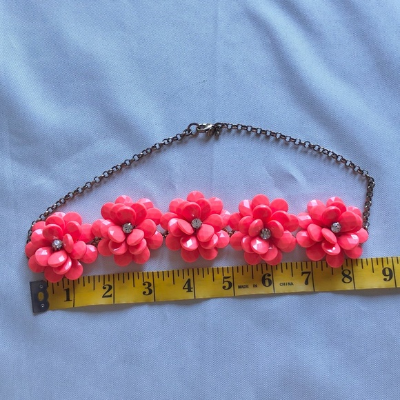 J. Crew Statement Floral Necklace in Coral - Picture 13 of 14